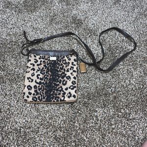 Cheetah cross body Coach bag